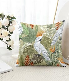 economico -Copripiumino Decorativo Fiori Pappagallo 1PC Copertura per Cuscino Quadrato Morbido per Divano Letto Camera da Letto Salotto Sedia