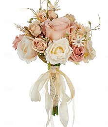 economico -Fiori da polso per matrimoni bouquet per matrimoni  eventi  feste PVC (polivinilcloruro) stile floreale