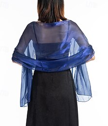 abordables -Écharpe Femme Élégant ancien Mignon Sans manches Polyester Boléros de Mariage Avec Couleur unie Pour Mariage Été