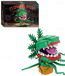 economico -audrey ii set di blocchi da costruzione piranha flower little shop of horrors kit da costruzione cannibal flower mattoni da costruzione giocattoli regali per ragazzi ragazze bambini adulti (303 pezzi)
