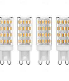 economico -lampadine a led g9 dimmerabili 5w 12v/24v ac/dc – 63led 4014 per lampadari, camper, roulotte, nautica 4 pezzi