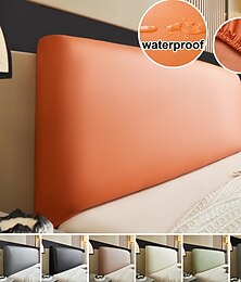 abordables -Housse de tête de lit en cuir PU artificiel imperméable, housse de protection élastique tout compris pour la tête de lit, le dos et la protection contre la poussière