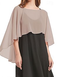 abordables -capes châles et étoles pour femmes pour robe de soirée capes en mousseline de soie couverture de mariage