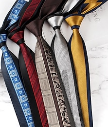 economico -Per uomo Cravatte Di tendenza Da cerimonia Splice Color Block Ricevimento di matrimonio Da tutti i giorni