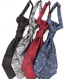 abordables -cravates à motifs cachemire pour hommes – tissu élégant semblable à de la soie avec sangle réglable, idéales pour les occasions formelles et décontractées