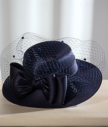 economico -berretto Poliestere Cappello Fedora Matrimonio Elegante Vintage Con Fiocco Copricapo Copricapo