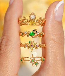 abordables -Bague de cosplay princesse de dessin animé pour femmes, jolie couronne en zircon, ouverture réglable, bagues de luxe, bijoux, accessoires cadeaux