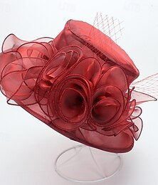 levne -Klobouky Polyester Sluneční klobouk Ležérní Dovolená Plážové Elegantní Vinobraní Roztomilý S Květiny Přílba Pokrývky Hlavy
