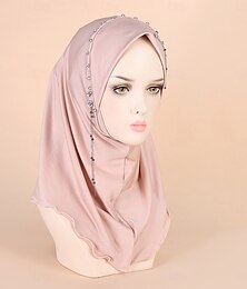 お買い得  -女性用 ヘッドラップ ヒジャブスカーフ ヘッドスカーフ 宗教 ドバイ イスラム教 アラビア語 イスラム教徒 ラマダン 成人 スカーフ