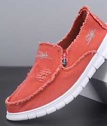 economico -Per uomo Mocassini & Slip-On Mocassini comodi Tela Confortevole Antiscivolo Mocassino Rosso Marrone Verde