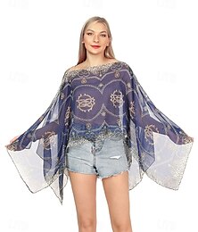 abordables -Bufanda de playa de estilo bohemio para mujer: chal de gasa multiusos con estampado elegante, perfecto para verano, viajes y atuendos casuales