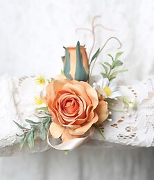 abordables -boutonnière de mariage et corsage de poignet – accessoires floraux élégants en roses artificielles pour le marié, les garçons d'honneur, les demoiselles d'honneur et les événements spéciaux