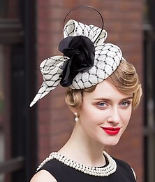 voordelige -hoeden sinamay pillbox hoed hoge hoed bruiloft theekransje elegante bruiloft met luipaard strik hoofddeksel hoofddeksel