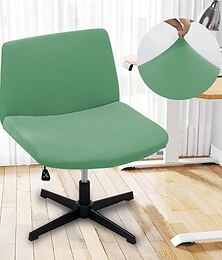 levne -bezruký potah na židli, odolný proti poškrábání kočkou měkké potahy na kancelářský stůl na židli omyvatelný potah na pracovní židli pro kancelářskou počítačovou herní židli