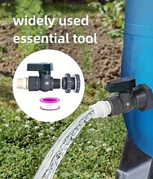 お買い得  -PVC水樽蛇口キット、内部コネクタと排水アダプタ付き、プラスチック素材、ヨーロッパとアメリカのユニバーサルスレッド規格、水樽、水槽、浴槽、プール、庭用