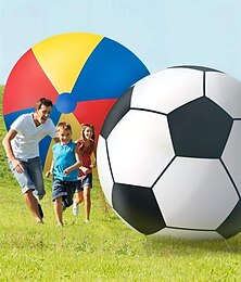 economico -Pallone da spiaggia gonfiabile grande da 70-150 cm, grande pallone da baseball, calcio, basket, football, gonfiabile per sport estivi, piscina, spiaggia, feste a tema sportivo all'aperto
