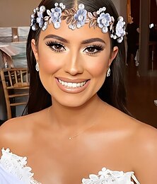 economico -Fasce per Capelli Tessuto Matrimonio Elegante Vintage Con Ciondolo a Fiore in Perle Copricapo