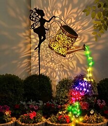 economico -luci solari da giardino impermeabili esterne luci da fata bollitore lampada da prato natale giardino piscina giardino campeggio esterno atmosfera decorazione illuminazione