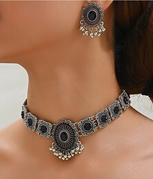 abordables -ensembles de bijoux de mariée 1 ensemble boucles d'oreilles en alliage de strass collier ensemble de bijoux artistiques de mode élégants pour femmes pour mariage invité de mariage fête tenue de soirée