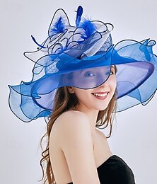 billige -Hodeplagg organza Bryllup Aftenselskap Elegant Bryllup Med Tyll Hodeplagg Hodeplagg