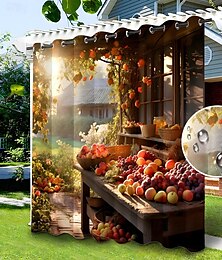 economico -tenda esterna impermeabile per la privacy, tende scorrevoli per patio, tende per pergola con occhiello uva 3D sotto il sole per gazebo, balcone, veranda, festa, 1 pannello
