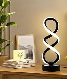 economico -lampada da tavolo moderna a spirale a led luminosità regolabile 3 modalità colore luce notturna alimentata tramite usb per camera da letto corridoio o ufficio lampada da tavolo decorativa per