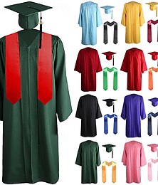 abordables -Ensemble toge et chapeau de remise de diplôme 2025 avec étoles à pompons pour lycée, collège, baccalauréat