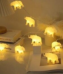 economico -1,5 m 10 led luci a forma di elefante a forma di animale luci a forma di fata per la cameretta dei bambini decorazioni per la casa per feste di Natale regalo migliore per bambini