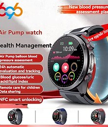 お買い得  -S26 スマートウォッチ 1.43インチ スマートウォッチ Bluetooth ECG+PPG 体温モニタリング 万歩計 Android iOS 対応 メンズ ハンズフリー通話 メッセージリマインダー 49mm ウォッチ