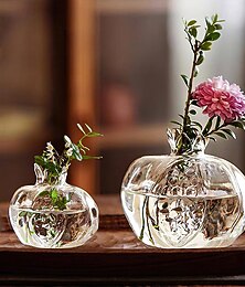 abordables -Vase en verre en forme de grenade, vase décoratif créatif moderne pour salon, bureau, salle à manger et décoration de fête de mariage