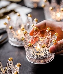 billiga -kristallljushållare (ljus ingår ej), elegant heminredning, present till fars dag, mors dag, jul, alla hjärtans dag, årsdag, födelsedag, romantisk bordsdekoration