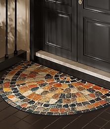 voordelige -Klinkerhalf-rond Deurmata Keukenmat Vloermat Antislip Gebiedsgkleed Oliebestendig Kleed Binnen Buiten Mat Slaapkamer Decor Badmat Entree Kleed Lente Zomer