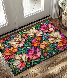 voordelige -Bloemen Deurmat Keukenmat Vloermat Antislip Gebied Tapijt Oliebestendige Mat Binnen Buiten Mat Slaapkamer Decor Badkamer Mat Entree Tapijt Lente Zomer