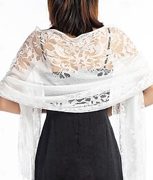 billige -kvinners wrap elegante ermeløse polyester bryllup wraps med dusk for fest våren  & sommer
