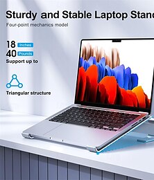 economico -supporto per laptop da scrivania supporto di raffreddamento per laptop in alluminio supporto ergonomico per computer portatile supporto per laptop compatibile con 10-17,3''