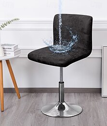 abordables -Funda de cuero sintético para taburete de bar, duradera, 100 % impermeable, perfecta para proteger y refrescar los taburetes de bar, añade un aspecto elegante y con estilo a la decoración de tu cocina o área de bar.