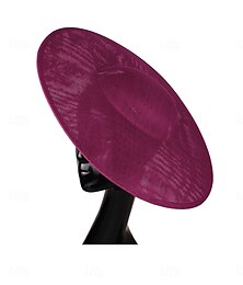 abordables -Chapeaux Imitation Lin Chapeau melon / cloche Mariage Élégant ancien Avec Couleur unie Casque Couvre-chef