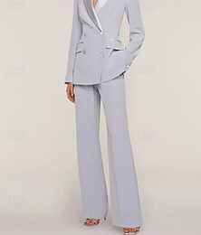 economico -Completo a due pezzi elegante ospite di matrimonio lunghezza alla caviglia manica lunga colletto camicia in chiffon elasticizzato con bottoni 2025