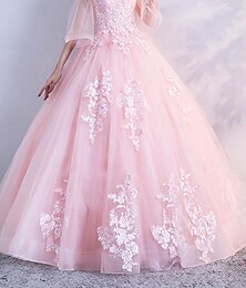abordables -Ligne A Robes de soirée Fête Robe Mariage robe demoiselle d honneur Longueur au sol Sans manches Épaules Dénudées Chiffon Dos nu avec Broderie 2025