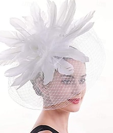 abordables -Vestimenta de Cabeza Pluma Sombrero de fieltro Boda Cumpleaños Fiesta de Noche Fiesta de Té Carrera de caballos Elegante Vintage Estilo lindo Con Pluma Celada Sombreros