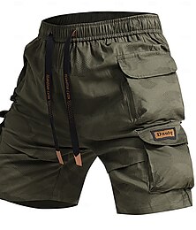 olcso -Férfi Rövidnadrágok Kemping rövidnadrág Camo Shorts Planinarske kratke hlače Rugalmas derék Egyenes lábbal 6 Zseb Sima Álcázás Nedvességelvezető Viselhető Térdhossz Szabadtéri Hétköznapi Napi Divat