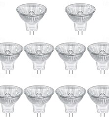 economico -lampadine mr11 20w 12v gu4 bi pin base faretto lampadina dimmerabile bianco caldo lampadine mr11 per luci da binario da giardino lampade da scrivania in fibra ottica 10 pezzi