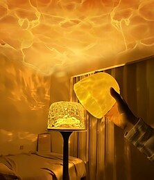 economico -proiettore di luce senza fili a forma di onda oceanica, lampada da tavolo con cambio colore RGB, luce notturna a batteria portatile proiettore aurora a LED con telecomando per camera da letto