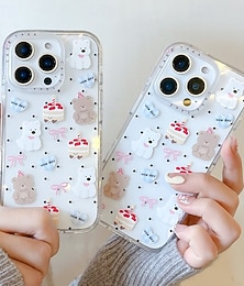 abordables -teléfono Funda Para iPhone 16 15 14 Pro Max 16e 13 Funda Trasera Antigolpes Caricatura TPU Acrílico