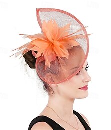 preiswerte -Kopfstück Leinenoptik Federn Hochzeit Abendgesellschaft Elegant Hochzeit Mit Feder Kopfschmuck Kopfbedeckung
