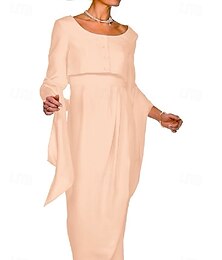 abordables -Robe de mère de la mariée en deux pièces invitée de mariage élégante cou carré longueur cheville tissu extensible sans manches veste courte robes avec boutons plis robe de jour de course