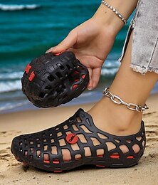 abordables -Zapatos de playa transpirables y calados para mujer: zapatos acuáticos ligeros y sin cordones para playa y actividades al aire libre.