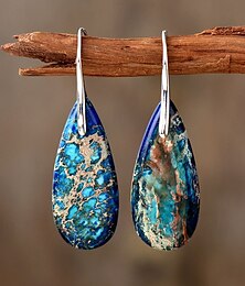 abordables -Femmes Boucles d'oreilles Classique Goutte Élégant Des boucles d'oreilles Bijoux Argent / Noir et Or / Preto e Prateado Pour Mariage Soirée 1 Paire