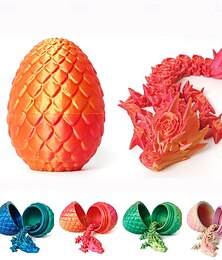 abordables -Œuf de dragon imprimé en 3D de Pâques, œuf de dragon en cristal mystérieux, jouets surprise, œufs de Pâques articulés en cristal avec dragon à l'intérieur