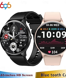 economico -696 HDT6MAX Orologio intelligente 1.63 pollice Orologio da Corsa Fitness Smartwatch Bluetooth ECG+PPG Contapassi Promemoria chiamata Compatibile con Android iOS Da donna Da uomo Chiamate in vivavoce